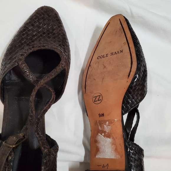 Vintage Cole Hahn Braided Leather Flats (size 9) - Picture 8 of 8